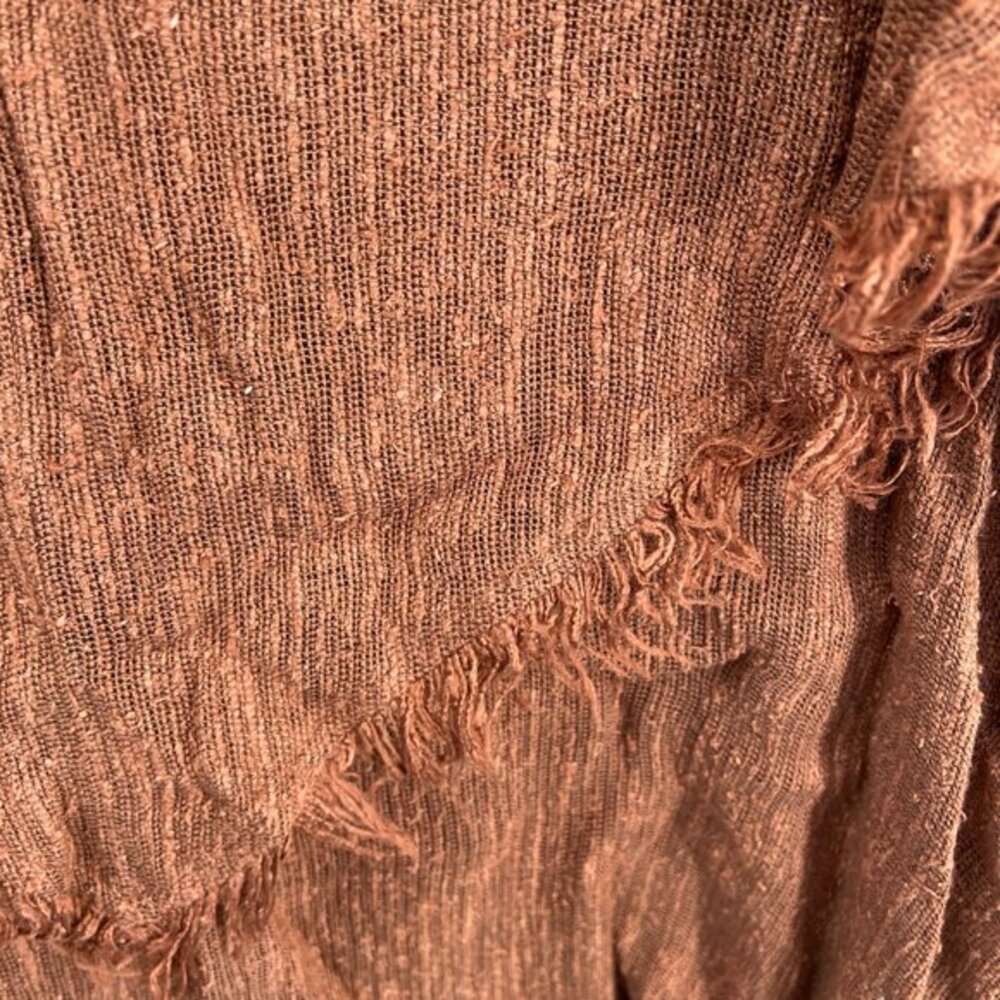 Vintage 1960s 1970s Jeffrey Jeffrey fringe boho festival western skirt brown L‎ - Picture 7 of 7